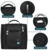 PAVILIA Toiletry Bag Travel Bag for Women Men, Hanging Cosmetic Organizer, Water Resistant Makeup Bag for Accessories Toiletries, Large Travel Essentials Kit (Black) - Image 5