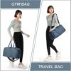 Sport Duffel Bag, Gym Bag with Shoes Compartment and Wet Pocket,Travel Duffel Bag for Man and Women,Sport Gym Tote Bags for Swimming Yoga, Weekend Overnight Bag Carry on Bag - Image 8