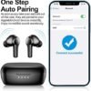 Wireless Earbuds,Bluetooth 5.3 Ear buds Immersive Sound Hi-Fi Stereo IPX8 Waterproof Headsets Premium Deep Bass Headphones with 4 Mics Call Noise Cancelling Earphones for iOS,Android,Workout - Black - Image 5