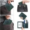 WALNEW Passport Holder with ID Card Name Tag Badge Slot, RFID Blocking Leather Passport Wallet, Passport Cover Travel Essentials for Women Men - Image 6