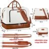 Travel Weekender Bag for Women, Overnight Bag with Shoe Compartment Oversized Travel Duffel Bag Carry On Tote 21" - Image 7