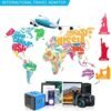 Universal Travel Adapter, International Power Adapter with 3USB + 1Type C Ports, European Worldwide AC Outlet Plugs Charger for Europe UK US AU Asia 200+ Countries, Blue - Image 7