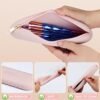 Silicone Makeup Brush Holder, Large Capacity Makeup Brush Bag, Portable Travel Cosmetic Brush Bag for Travel and Daily, Upgraded version (Standard version, Pink2) - Image 3