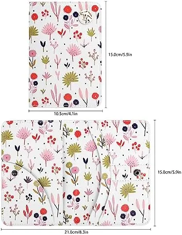 Passport Holder Cover, Slim PU Leather Travel Wallet Case Organiser for Passport, Credit Cards, Boarding Passes, Travel Essentials - Image 2