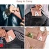 Passport Cover Case and Luggage Tag Set for Women Girls, Passport Book Holder with Personalized Chenille Letter Patch, Slim Travel Wallet Bag Suitcase Identifier, Pink, R - Image 6