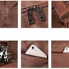 Leather Travel Bag with Shoe Pouch,Weekender Overnight Bag Waterproof Large Carry On Travel Tote Duffel Bag - Image 3