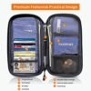 RFID Travel Passport Holder Wallet Family, Waterproof Document Organizer Passport Card Cover with Wristlet Strap for Men & Women - Image 5