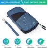 RFID Family Passport Holder Travel Wallet, Large Waterproof Passport Wallet for Men Women,Travel Document Organizer with Zipper Pocket & Wrist Strap (Blue) - Image 6