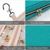Travel Jewelry Organizer Case, Jewelry Travel Bags for Women, Large Capacity Travel Jewelry Case for Tangle-Free Earrings, Necklaces, Rings Storage, Travel Accessories,Teal - Image 5
