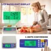 Bonvoisin Price Computing Scale 30kg/66lb Counting Scale Deli Scale Digital Pricing Weighing Scale Precise Market Scales kg/g/lb Conversion(30kg/66lb, 1g) - Image 5