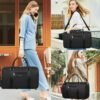 ITIEZY Travel Duffel Bag, Black Weekender Bag for Women, Weekender Travel Bag with Shoulder Strap, Quilted Duffle Bag for Women, Perfect for Gift - Image 2