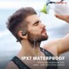 CXK Air Conduction Headphones Open Ear Headphones Bluetooth 5.3 Earbuds with 15H Playtime IPX7 Waterproof HD Sound Wireless Earphones for Running,Cycling,Workouts - Image 4