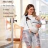 Baby Sling Carrier Newborn to Toddler, Adjustable Easy Baby Carrier Sling Wrap for Easy Wearing Carrying, Toddler Carrier Sling Ideal for Baby Registry Carrying 7-45 lbs, White - Image 4