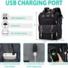 Laptop Backpack for Women, 15.6 Inch Work Bag, School Backpack for Teen Girls, Wide Open Large Backpack Purse with USB Charging Port, Casual Daypacks for Travel College Business, Black - Image 4
