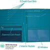 Teal RFID Genuine Leather Passport Wallet - Image 2