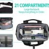 Laptop Backpack for Women, 15.6 Inch Work Bag, School Backpack for Teen Girls, Wide Open Large Backpack Purse with USB Charging Port, Casual Daypacks for Travel College Business, Black - Image 2