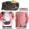 Boxiki Travel Money Belt - RFID Blocking Money Belt and Safe Waist Bag, Secure Fanny Pack for Men and Women, Fits Passport, Wallet, Phone and Personal Items. Running Belt, Waist Pack (Brown) - Image 3