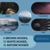 Brown Noise Machine with Night Light - White Noise Maker - Portable Sleep Sound Machine for Baby Kids Adult - Travel Baby Soother - Include Pink Noise Thunderstorm Ocean Rain Nature Sound & Fan Noise - Image 2