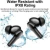 Wireless Earbuds,Bluetooth 5.3 Ear buds Immersive Sound Hi-Fi Stereo IPX8 Waterproof Headsets Premium Deep Bass Headphones with 4 Mics Call Noise Cancelling Earphones for iOS,Android,Workout - Black - Image 6