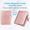 ACdream Passport and Vaccine Card Holder Combo, Cover Case with CDC Vaccination Card Slot, Leather Travel Documents Organizer Protector, with RFID Blocking, for Women and Men, Rose Gold - Image 8