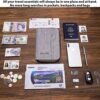 Premium Family Travel Document Organizer Capacious RFID 1-3 Passport Holder Nylon Wallet (Medium), Rfid Blocking, grey - Image 3