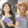 labato Passport Holder Women, Passport Wallet Travel Document Organizer, Waterproof Passport Holder for Travel, Travel Essentials PU Leather Passport Cover for Women Men, Purple - Image 6