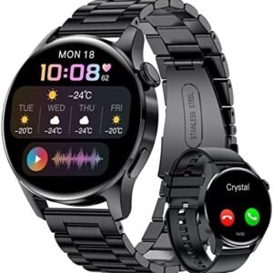 LIGE Smart Watches for Men with Bluetooth Calling, 1.32'' HD Full Screen Fitness Tracker with Heart Rate,Sleep Monitor,Blood Oxygen/Message Reminder, IP67 Waterproof Sport Smartwatch for Android iOS