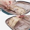 BELALIFE Travel Jewelry Organizer, Portable Jewelry Storage Case for Earrings, Rings, Necklaces, Bracelets, Lake-Blue - Image 3