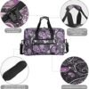 F.FETIVIN Weekender Bag Carry On Bag Travel Duffle Bag Medium Overnight Bag for Women(Purple Paisley) - Image 4