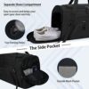 Gym Duffle Bag for Women Men 40L Waterproof Sports Bags Travel Duffel with Shoe Compartment,Wet Pocket Large Weekender Overnight Toiletry Bag,Black - Image 2