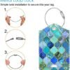 2 Pcs Luggage Tags, Fintie Privacy Cover ID Label with Stainless Steel Loop and Address Card for Travel Bag Suitcase - Image 2