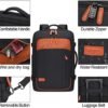 Carry on Travel Backpacks, Extra Large 40L Flight Approved for Men & Women,Expandable Suitcase With 4 Packing Cubes,Water Resistant Luggage Daypack Business Weekender Bag,Black - Image 6