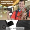 Travel Passport Wallet with Airtag Holder,RFID Passport Vaccine Card Holder with Air Tag Luggage Keychain,Leather Passports Cover Wallet Multiple Card Holders for Men and Women(Black) - Image 5