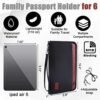 GOAUS Passport Wallet Travel Document Organizer [Extra Large] Zippered Case RFID Blocking, Multiple Passport Holder for Family of 4 to 6 - Image 4