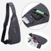 Sling Bag Anti-Thief Crossbody Personal Pocket Bag Lightweight Chest Shoulder Backpack for Travel Hiking (Dark Grey) - Image 4