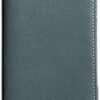RFID Blocking Slim Minimalist Long Travel Wallet Genuine Leather Passport Holder Travel Cover (Grey)