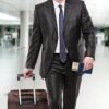 EpicGadget RFID Blocking Premium Leather Passport Holder Travel Wallet Cover Case (Navy Blue) - Image 7