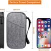 RFID Travel Passport Holder Wallet Family, Waterproof Document Organizer Passport Card Cover with Wristlet Strap for Men & Women - Image 2