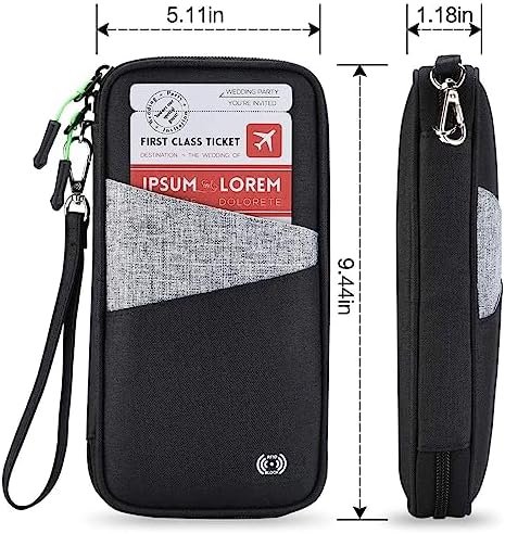 Family Passport Holder Wallet, RFID Passport Wallet Travel Documents Organizer for Men & Women, Waterproof Travel Essentials, Fit 5 Passports - Image 5