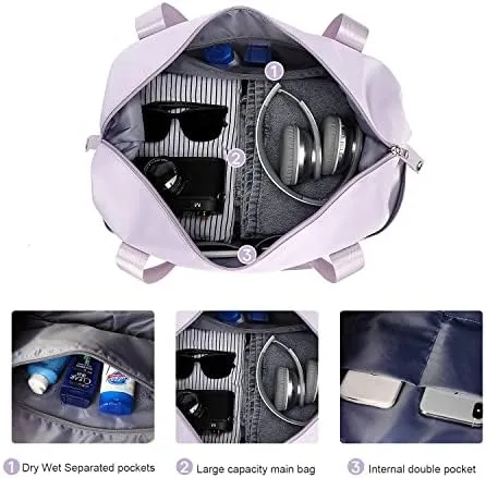 Travel Duffel Bag, Sports Tote Gym Bag, Shoulder Weekender Overnight Bag for Women - Image 6
