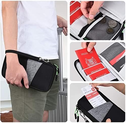 Family Passport Holder Wallet, RFID Passport Wallet Travel Documents Organizer for Men & Women, Waterproof Travel Essentials, Fit 5 Passports - Image 6