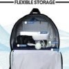 Haimont Casual Laptop Backpacks Bookbag for Men Women Travel Work Gym, 20L Daypack Backpack with Bottle Pockets, Black - Image 5