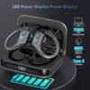 Wireless Earbuds Bluetooth Headphones 75Hrs Playback with LED Diaplay Charging Case Noise Cancelling Ear buds with Earhooks, IPX7 Waterproof Over Ear Earphones for Sports Running Workout,Black - Image 2