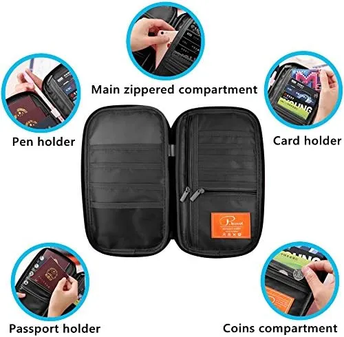 VanFn RFID Travel Passport Wallet, Family Passport Holder, Trip Document Organizer P.Travel Series - Image 6