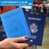 Passport and Vaccine Card Holder Combo, Leather Passport Wallet RFID Blocking with Elastic Strap & Pen Travel Passport Cover Case, Passport Holder with Vaccination Card Slot, Turquoise - Image 5