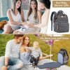 Diaper Bag Backpack, Versatile Large Travel Diaper Bag with Portable Changing Pad and USB Charging Port for Moms Dads, Waterproof Unisex Baby Bag for Boys Girls, Baby Registry Search Shower Gifts - Image 6