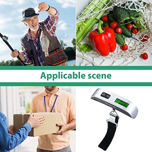 3 Pieces Digital Travel Luggage Scale 110 Lbs Hand Held Digital Weight Suitcase Scale Portable Baggage Travel Bag Scale with Hook, Battery Included - Image 6