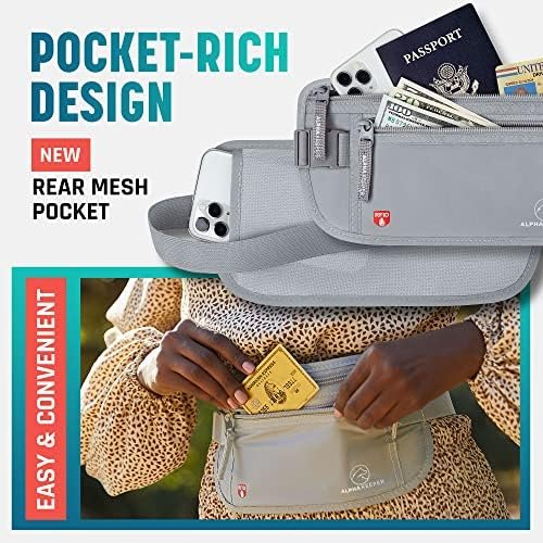 Money belt for travel - RFID slim passport holder men/women travel wallet hidden pouch under clothes to protect your information and money travel fanny pack for men/women bag travel essentials - Image 5