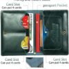 Men's Passport Wallets, with Rfid Blocking Function， High capacity Genuine Leather Passport Wallets with Superhero character. Navy blue - Image 4