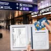 Passport and Vaccine Card Holder,Traveling Passport Cover with CDC Vaccination Card Slot RFID Blocking Passport Wallet for Women and Men, Grey Flowers - Image 6